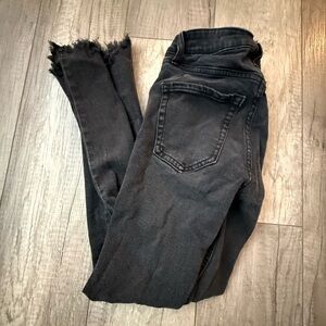 Wild Fable Black Frayed Hem Skinny Jeans